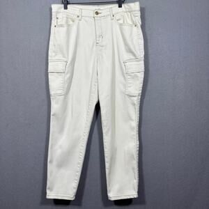 Nicol Miller Cream Cargo Pants